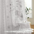thumbnail image 5 of NICETOWN Boho Curtains 95 Inch length 2 panels set, Semi Sheer Linen Curtains Light Filtering Wrinkle Free Country Rustic Farmhouse Grommet Drapes for Bedroom Living Room, Grey, 1 Pair, 5 of 8