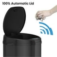 thumbnail image 3 of iTouchless Stainless Steel Sensor Trash Can w/AbsorbX Odor Control Black 8 Gal MT08RB, 3 of 7