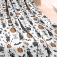 thumbnail image 3 of White Halloween Witch Pumpkin Pattern Blanket,Comfortable Soft Lamb Wool Throw Blanket,All Season,Warm Lightweight Blankets for Sofa Bed Couch Living Room Chair,40"x50", 3 of 4