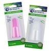 Brilliant Baby Finger Toothbrush - Soft Silicone Gum Care & Teether for Infant, Pink/Clear 2 Count