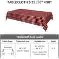 thumbnail image 2 of Rectangle Tablecloth 60x102 Inch, Watercolor Red Black Gingham Plaid Rectangle Table Protector Soft Tabletop Cover Decorative Fabric Table Cover for Dining Table, Buffet Parties and Camping, 2 of 8