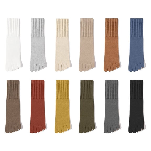 Hometravel Five Toe Separation Socks, Breathable Cotton Blend with Odor Control, Seamless Design Toe Socks for Comfort, Sports, Daily Wear, Foot Health