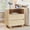 Natural, variant on Aufeile 41" Tall Dresser for Bedroom, 5 Drawer Wood Dresser with Curved Profile, Modern Vertical Chest of Drawers, Slim Storage Dresser for Bedroom, Living Room & Entryway, Natural