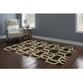 thumbnail image 2 of Linon Home Décor Roma Area Rug Collection, Chocolate and Beige, 5.25' x 7', 2 of 6