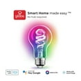 thumbnail image 2 of Globe Electric Wi-Fi Smart 40W Equivalent Vintage Filament Multicolor Changing RGB Tunable White LED Light Bulb, No Hub Required, Voice Activated, A19 Shape, E26 Base, 91000306, 2 of 7