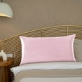 thumbnail image 2 of Color Ding Solid Color Silk Single Pillowcase Ice Silk Pillowcase Zipper Single 20x26inch / 51x66cm, 2 of 9