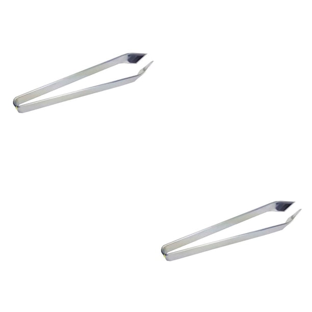 Bewildely Pinzas de acero inoxidable para quitar espinas de pescado, pinzas extractoras de mango de cocina, suministros para manualidades de PC 1 2piezas