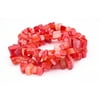 Small Chip - Shaped Red And Gray Agate Beads Semi Precious Gemstones Size: 8x9mm Crystal Energy Stone Healing Power for Jewelry Making