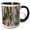 Black/White, variant on 3drose, Travertine Patterns at Cupid Spring in Yellowstone Np, Wyoming, Usa, 11oz Two-tone Red Mug