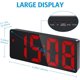 thumbnail image 2 of Reloj despertador digital con pantalla LED, alarma de temperatura y fecha, control por voz, alimentación por USB/batería - Red Digital, 2 of 5