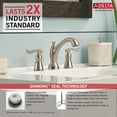 thumbnail image 5 of Delta Linden Two Handle Widespread Bathroom Faucet in Stainless 3594-SSMPU-DST, 5 of 7