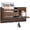 A - Brown, variant on Key and Mail Holder for Wall Decorative - Rustic Mail Organizer Wall Mount, Wooden Letter Sorter Organizer with 4 Key Rack Hooks for Hallway Kitchen Farmhouse Decor (16.5” x 9.1” x 3.4”) (White)