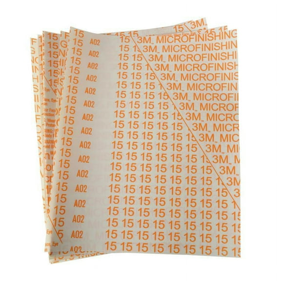 10/Pk 8-1/2" x 11" 3M Imperial Micro-Finishing Film 15 Micron 600 Grit Jewelry Making Abrasive Wet or Dry Polishing Sheets - ABRS-0004