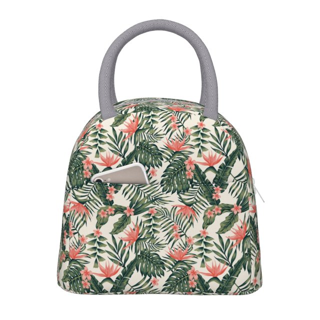 Disketp Palm Trees and Tropical Bolsa Térmica para Almuerzo, Lonchera con Abertura Amplia y Gran Capacidad, Organizador Reutilizable para Mujeres, Hombres y Adultos