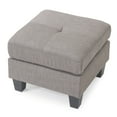 thumbnail image 5 of Glory Furniture Newbury Twill Fabric Ottoman in Gray, 5 of 6