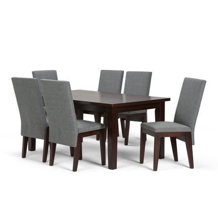 Looking For Dining Room Table And Chairs Brooklyn + Max Tremont Contemporary 7 Pc Dining Set with 6 Upholstered Dining Chairs in Grey Linen Look Fabric and 66 inch Wide Table ()