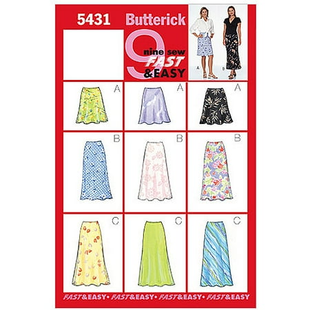- Butterick Pattern Misses' and Misses' Petite Skirt, (18, 20, 22)