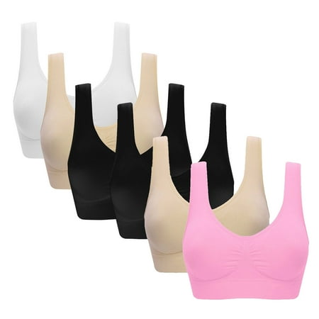 

Valcatch Womens Sports Bra Seamless Moisture Wicking Sleeping Bras 6Pack