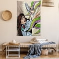 thumbnail image 2 of Outer Space Tapestry, Alien Attacks Terrified Uniform Woman Human against Monster Sci Fi Discovery, Wall Hanging for Bedroom Living Room Dorm Decor, 60W X 80L Inches, Multicolor, by Ambesonne, 2 of 5