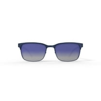 Reverb Men's Rectangle Prescription Fashion Sunglasses, RVMOS3000, Satin Navy, 59-18-150, with Case