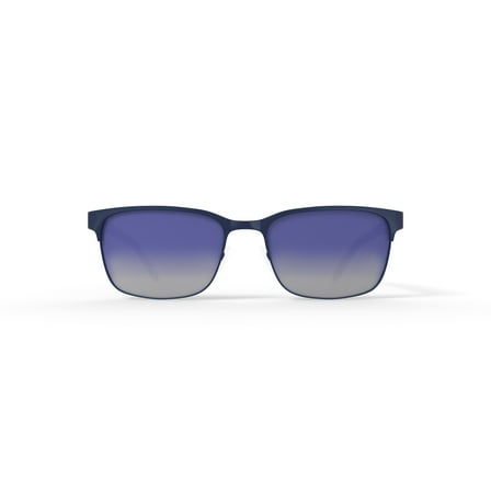 Reverb Men's Rectangle Prescription Fashion Sunglasses, RVMOS3000, Satin Navy, 59-18-150, with Case