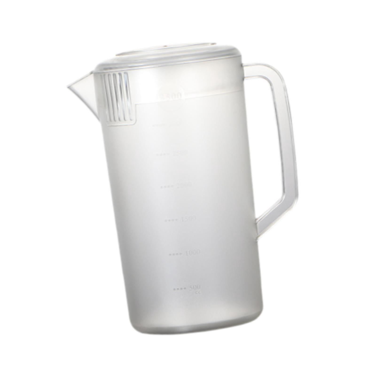 Fiocias Pitcher with scale, portable water pitcher, beverage pot, kettle for restaurant, 3500ml Clear