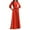 Red, variant on Odeerbi Dresses For Women 2025 Long Sleeve Elegant Long Round Neck Temperament Solid Color Dress Yellow