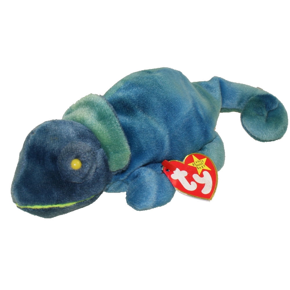 TY Beanie Baby - RAINBOW the Chameleon (dark blue) (9 inch) - Walmart