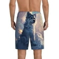 thumbnail image 4 of Lsque Cloud Wolf Mens Sleep Pajama Shorts,Short Pajama Pants, Cotton Ultra-Soft Knit-3X-Large, 4 of 9