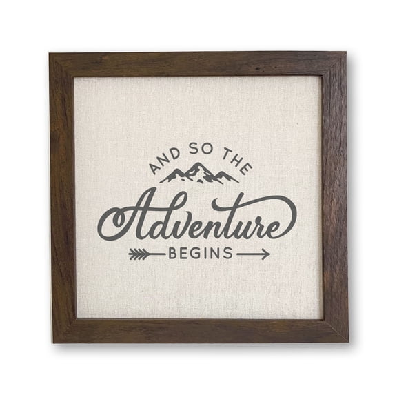 And so the Adventure Begins - Framed Sign