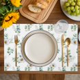thumbnail image 4 of Daisy Placemats Set of 6, Spring Eucalyptus Leaves Flowers Botanical Country Placemats for Dining Table, Place Mats for Kitchen Tabletop, Waterproof Wipeable Dining Table Mats Set, 4 of 9