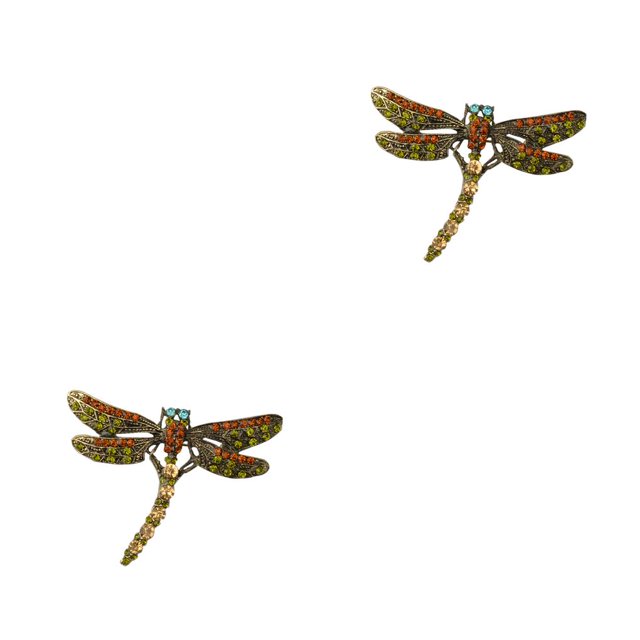 sweethay Broches para mujer, alfileres de diamantes de imitación de libélula a la moda, broche estético, accesorios de aleación Vintage para