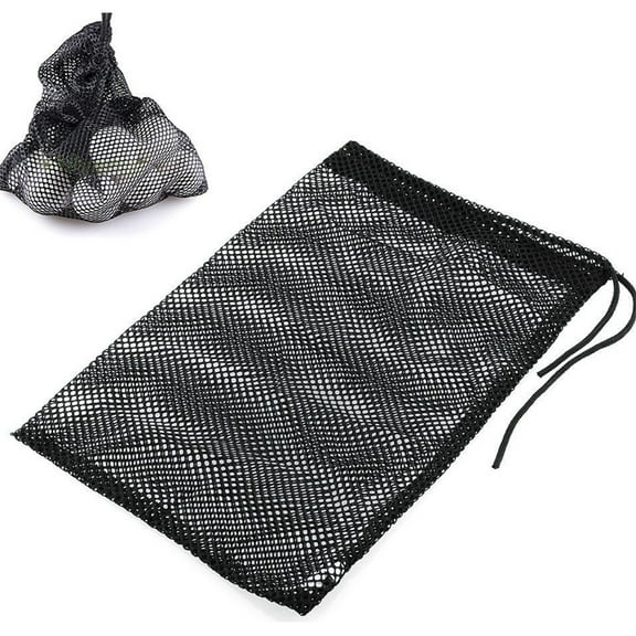 GETAJGHSD 3Pcs Drawstring Mesh Bags for Sports Practice and Outdoor Activities 11.8x11.4in