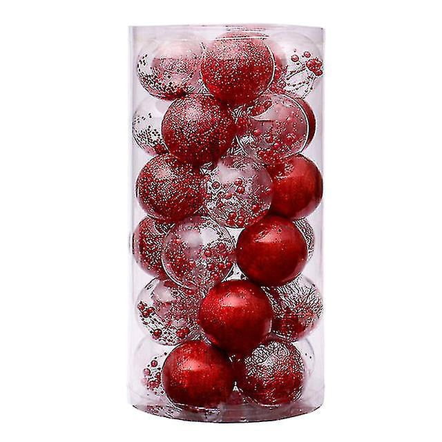 Adorno colgante de bola de árbol de Navidad, 24 Uds./60mm, adorno para fiesta