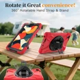thumbnail image 5 of Case for Lenovo Tab One 8.7 inch 2025 / Tab K9 8.7" 2025 TB305XU TB305FU Shockproof Cover with Screen Protector + Rotating Hand Strap & Stand + Shoulder Strap + Universal Stylus Pen, 5 of 7