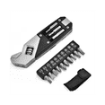 thumbnail image 1 of Clé à Molette Réglable en Acier Inoxydable 17-en-1 Pliable Outil Multifonctionnel Tournevis Kit, 1 of 6