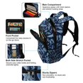 thumbnail image 5 of FORMRS Unisex Backpack Elementary School Travel Bookbag with Reflective Stripes, Watercolor Shark Pattern, 5 of 7