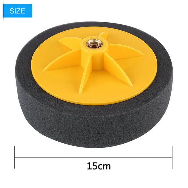 Kit de Tampon de Polissage pour Roue en Éponge, Professionnel, Réutilisable, pour Polisseuse de Voiture, 6 Pouces/15cm