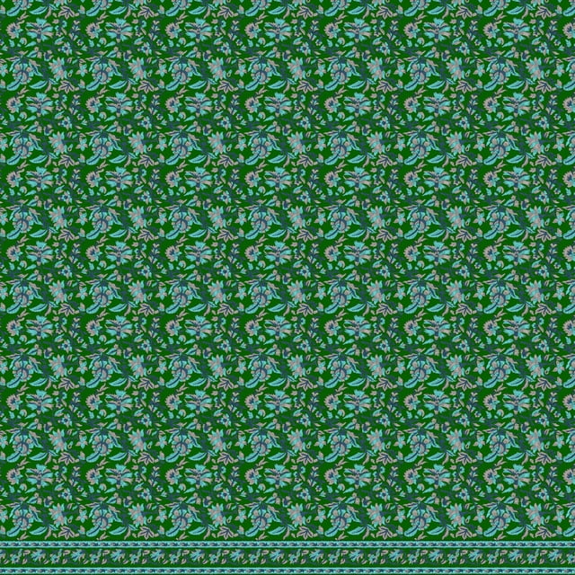 Soimoi Poly Georgette Fabric Artistic Leaves & Flower Panel Printed Fabric 1 Yard 42 Inch Wide