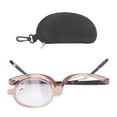 thumbnail image 2 of Orange 180 Degree Rotation Makeup Reading Glasses, Rotating Eye Makeup Glasses with Protect Box, Cosmetic Women Reading Glasses for Reading and Make Up, 2 of 8