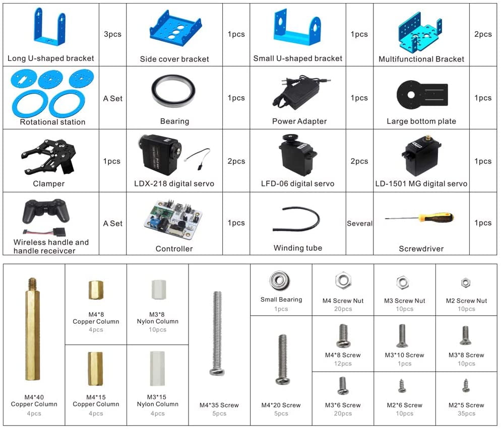 lewansoul 6dof robotic arm kit
