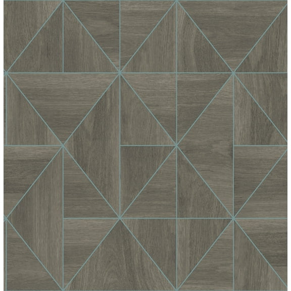 Decorline Cheverny Brown Wood Tile Wallpaper