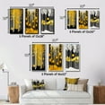 thumbnail image 4 of Designart "Quill Minimalism Yellow Trees in the Forest II" Landscape Trees Framed Wall Art Set Of 3 - Yellow Trees Frame Gallery Wall Set For Home Decor, 4 of 6