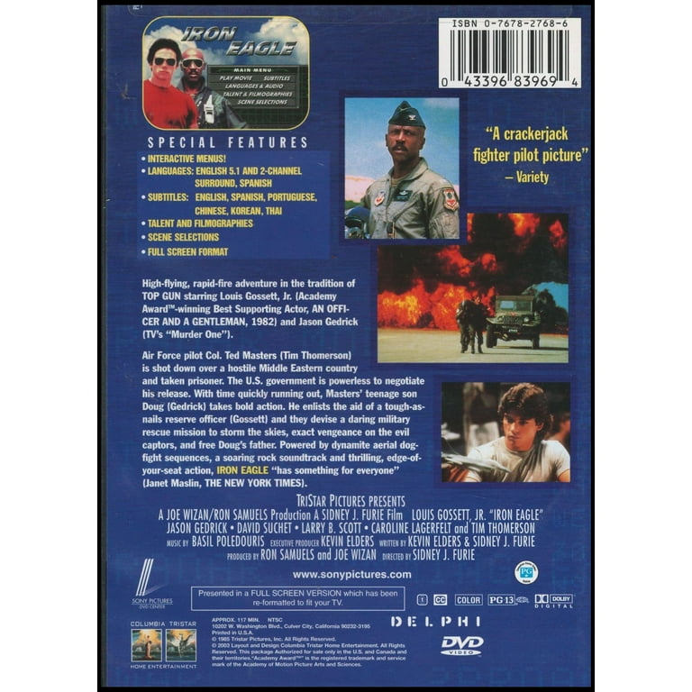 043396839694 - Iron Eagle DVD, 117 Min Video by Lou Gossett
