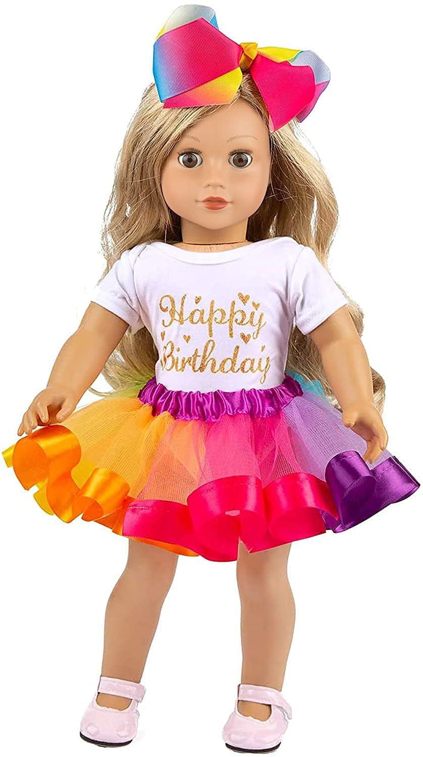 Summer Fashion Tutu Skirt Outfit fit for 18 inch Girl Doll Clothing Accessory