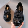thumbnail image 5 of GiLiling Girls Dress Shoes Loafers, Bowknot Slip-On School Shoes with Low Heel, Closed-Toe Flat Shoes for Uniforms Performances Parties Casual Wear (Black, 7 Years), 5 of 8