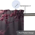 thumbnail image 5 of Wolf Window Curtains Valances Magical Forest Night Starry Moon Purple Misty Tree Flowers Window Valance for Living Room Bedroom, Kitchen Valance Rod Pocket Window Decor Curtain 54 by 18 in, 1 Panel, 5 of 6