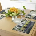 thumbnail image 4 of Ambesonne Floral Place Mats Set of 4, Bluebells Forest Rural, Standard Size, Purple Yellow Green, 4 of 6