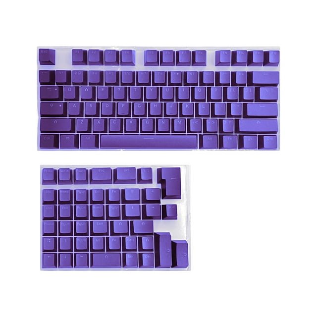 117pcs / Set Mini Keycap Résistant à l'Usure Mécanique Décoratif Pur PBT Clés Accessoires Informatiques - Violet