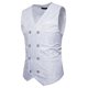 thumbnail image 4 of Camisa Botón para Hombre Color Coincidencia Casual Chaleco de Trabajo de Doble Pecho, Chaleco sin Mangas de Poliéster para Negocios, Traje Y Uso Diario, 4 of 4